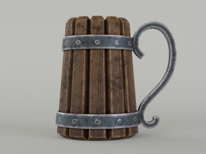 medieval beer mug 3D Модель