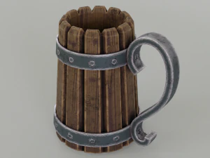 中世纪啤酒杯 3D 模型