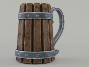 中世纪啤酒杯 3D 模型