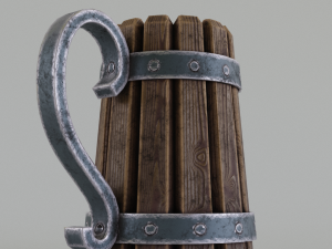 medieval beer mug 3D 模型