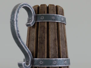 中世纪啤酒杯 3D 模型