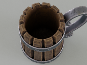 medieval beer mug 3D 模型