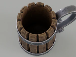 中世纪啤酒杯 3D 模型