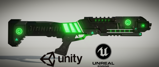 sci-fi shotgun 3D-Modell .c4d .max .obj .3ds .fbx .stl .blend 