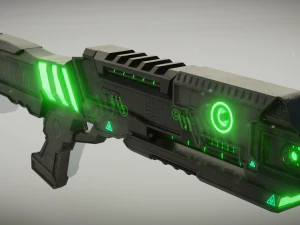 strzelba science-fiction Model 3D