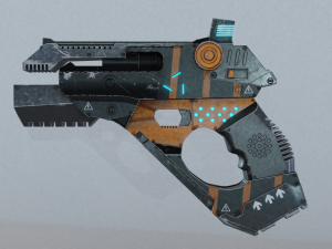 sci-fi pistol Model 3D