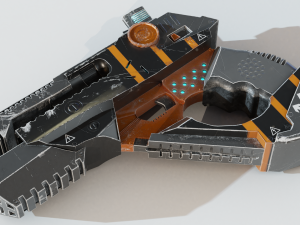 sci-fi pistol Model 3D