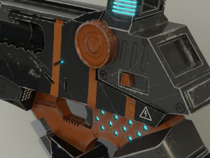 sci-fi pistol 3D Model