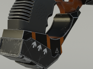 sci-fi pistol Model 3D
