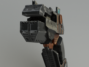 sci-fi pistol Model 3D