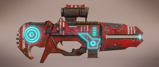 railgun 3D Model .c4d .max .obj .3ds .fbx .stl .blend 