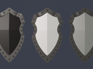 shield pack low poly Model 3D