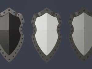 shield pack low poly 3D Model