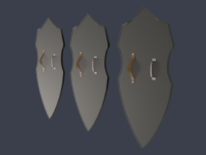 shield pack low poly Model 3D