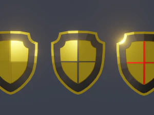 shield pack low poly 3D Model