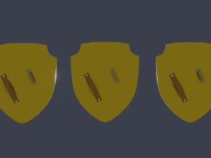 shield pack low poly Model 3D