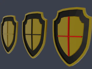 shield pack low poly 3D Model