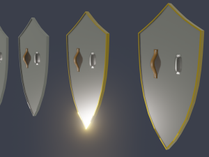 shield pack low poly Model 3D