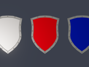 shield pack low poly Model 3D