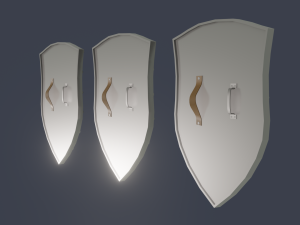 shield pack low poly Model 3D