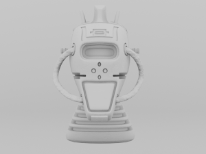 steampunk robot head free low-poly 3D Модель