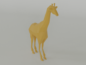 low poly giraffe Modello 3D