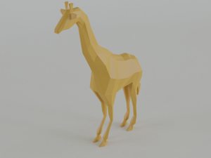 low poly giraffe Modello 3D