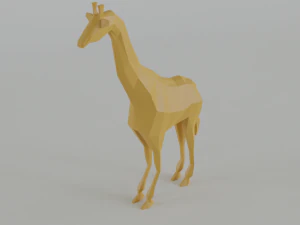 low poly giraffe 3D Model
