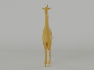 low poly giraffe Modello 3D