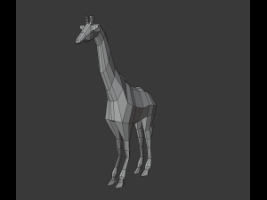 low poly giraffe Modello 3D