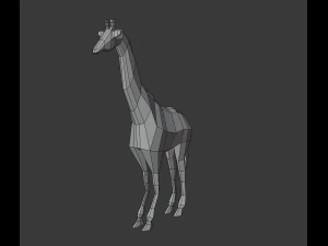 low poly giraffe 3D Model