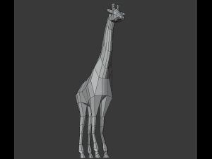 low poly giraffe Modello 3D