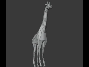 low poly giraffe 3D Model