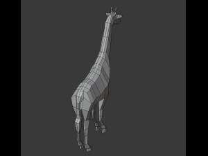 low poly giraffe Modello 3D