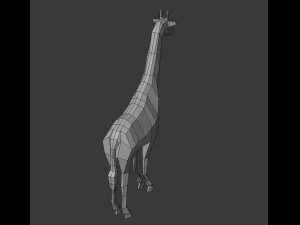 low poly giraffe 3D Model