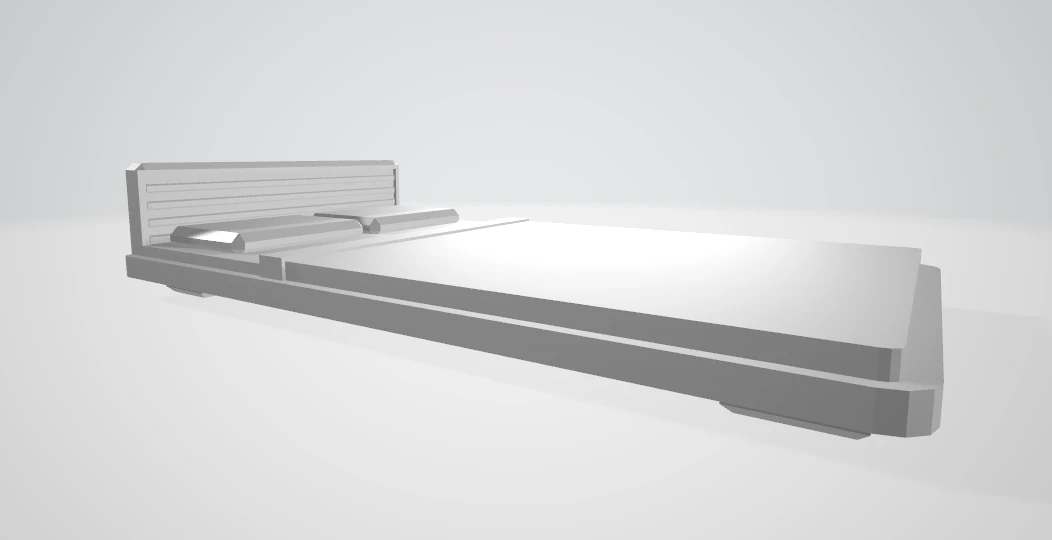 bed lowpoly 3D Model .c4d .max .obj .3ds .fbx .stl .blend