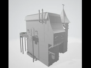 medieval house lowpoly 3D Model