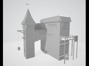 medieval house lowpoly 3D Model