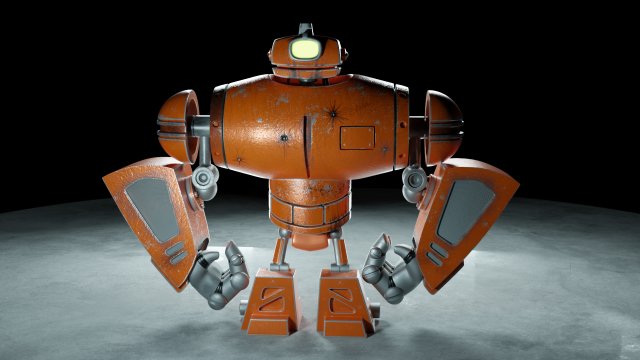 robot cyclop 3D Model .c4d .max .obj .3ds .fbx .stl .blend