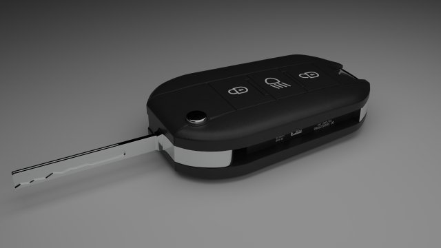 car key peugeot 3D 模型 .c4d .max .obj .3ds .fbx .stl .blend 