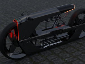 futuristic motorcycle 3D मॉडल