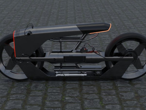 futuristic motorcycle 3D Model