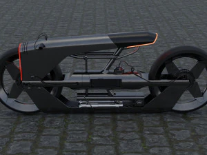 futuristic motorcycle 3D Model