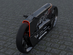 futuristic motorcycle 3D Model