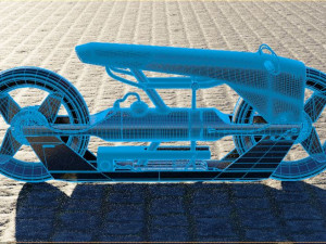 futuristic motorcycle 3D Model