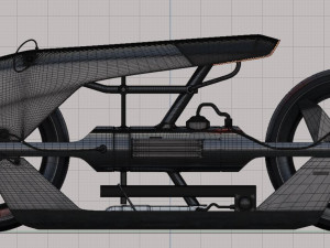 futuristic motorcycle 3D Model