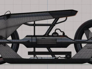 futuristic motorcycle 3D Model