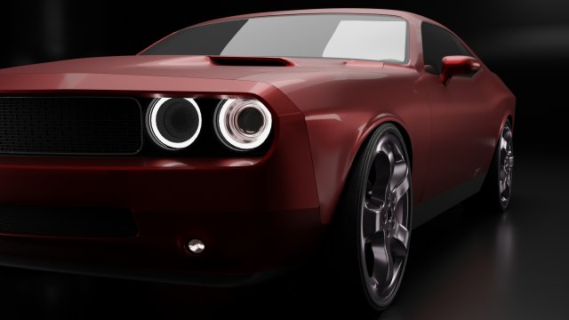 dodge challenger 3D 모델 .c4d .max .obj .3ds .fbx .stl .blend