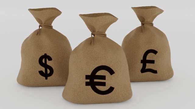 money bag 3D Модель .c4d .max .obj .3ds .fbx .stl .blend 