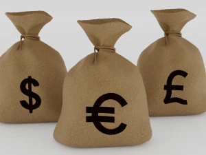 sac d'argent Modèle 3D